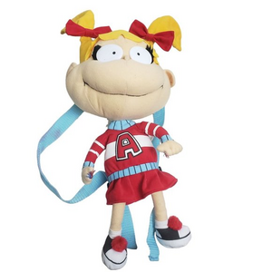 Rugrats 1999 Vintage Angelica Plush Backpack Zip‎ Pocket Y2K Cochella